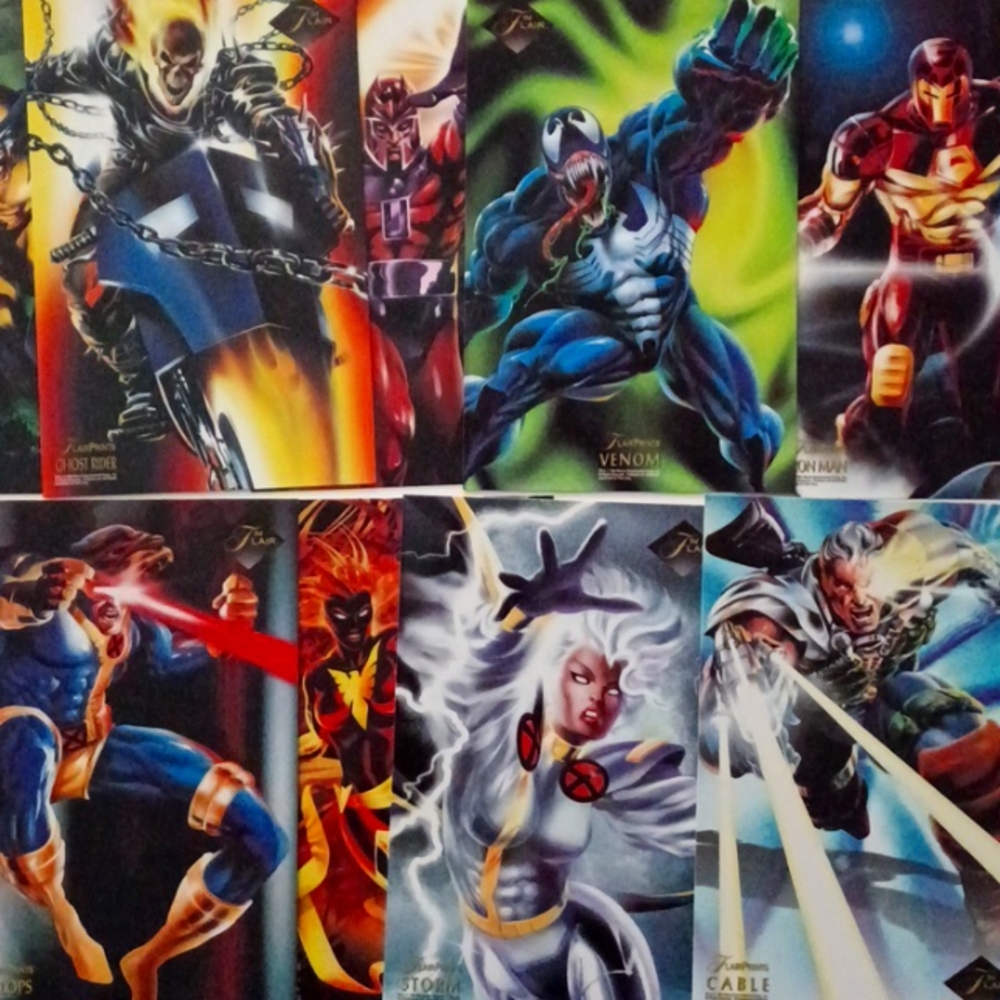 Marvel Flair Jumbo  Prints 6.5x10 Complete Set of 10
